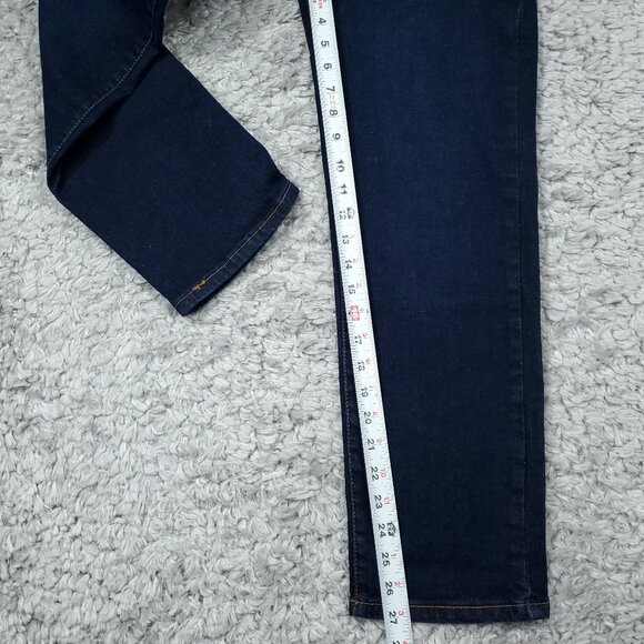 Curve Appeal Jeans High Rise Concealed Comfort Waist Straight Blue Size 2 26 - Picture 8 of 8